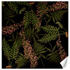 Fern Black Canvas 16  X 16  by snowwhitegirl