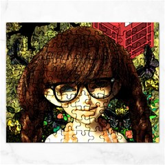 Olivia In The Fields Rectangular Jigsaw Puzzl by snowwhitegirl