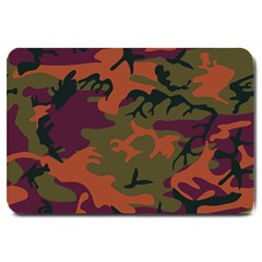 Camouflage Orange Large Doormat  by snowwhitegirl