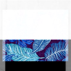 Tropical Blue Leaves Rectangular Jigsaw Puzzl by snowwhitegirl