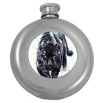 Panther Round Hip Flask (5 oz) Front