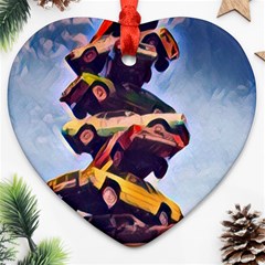 Pretty Colors Cars Ornament (heart) by StarvingArtisan