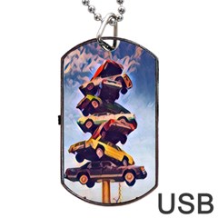 Pretty Colors Cars Dog Tag Usb Flash (one Side) by StarvingArtisan