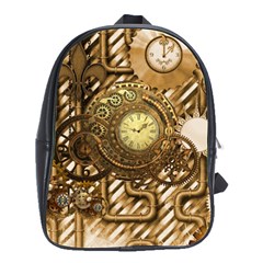 Wonderful Steampunk Design, Awesome Clockwork School Bag (large) by FantasyWorld7