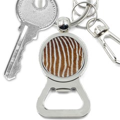 Skin Zebra Striped White Brown Bottle Opener Key Chains by Pakrebo