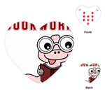 Literal Bookworm Playing Cards (Heart) Front