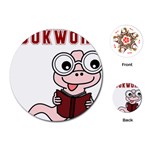 Literal Bookworm Playing Cards (Round) Front