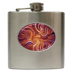 Electric Field Art Liv Hip Flask (6 Oz) by okhismakingart