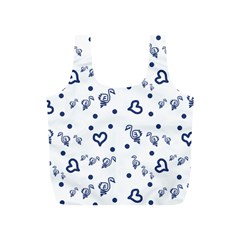 Duck Family Blue Pattern Full Print Recycle Bag (s) by snowwhitegirl