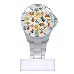 Sea World Vintage Pattern Plastic Nurses Watch by Valentinaart