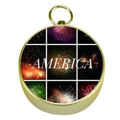 America Gold Compasses by okhismakingart