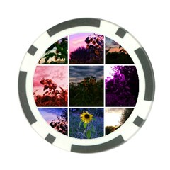 Sunflower Collage Poker Chip Card Guard (10 Pack) by okhismakingart