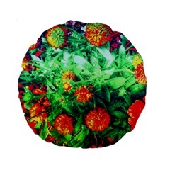 Intense Flowers Standard 15  Premium Round Cushions by okhismakingart