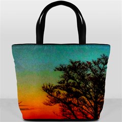 Turquoise Sunset Bucket Bag by okhismakingart