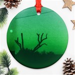 Creepy Green Scene Ornament (Round) Front