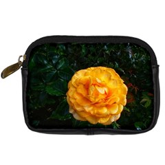 Yellow Rose Digital Camera Leather Case by okhismakingart