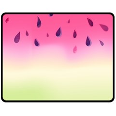 Watermelon Pastel Gradient Pink Watermelon Pastel Gradient Double Sided Fleece Blanket (medium)  by genx