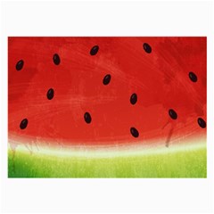 Juicy Paint Texture Watermelon Red And Green Watercolor Large Glasses Cloth (2-side) by genx