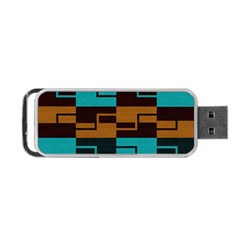 Illusion In Orange & Teal Portable Usb Flash (two Sides) by WensdaiAmbrose