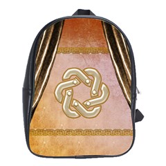 Decorative Celtic Knot School Bag (large) by FantasyWorld7