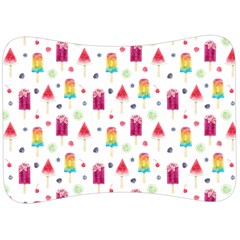 Popsicle Juice Watercolor With Fruit Berries And Cherries Summer Pattern Velour Seat Head Rest Cushion by genx