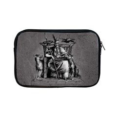 Odin On His Throne With Ravens Wolf On Black Stone Texture Apple Ipad Mini Zipper Cases by snek