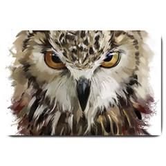 Vector Hand Painted Owl Large Doormat  by Sudhe