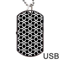 No Interruptions - Geometric Design Dog Tag Usb Flash (one Side) by WensdaiAmbrose