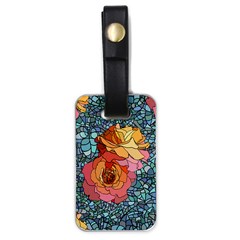 Pattern Rose Yellow Background Luggage Tags (one Side)  by Pakrebo