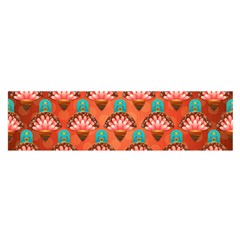 Background Floral Pattern Red Satin Scarf (oblong) by HermanTelo