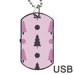 Christmas Tree Fir Den Dog Tag Usb Flash (one Side) by HermanTelo