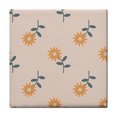 Flowers Continuous Pattern Nature Tile Coasters by HermanTelo