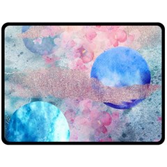 Abstract Clouds And Moon Fleece Blanket (large)  by charliecreates