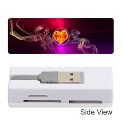 Flame Heart Smoke Love Fire Memory Card Reader (stick) by HermanTelo