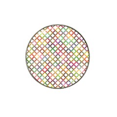Grid Colorful Multicolored Square Hat Clip Ball Marker (10 Pack) by HermanTelo
