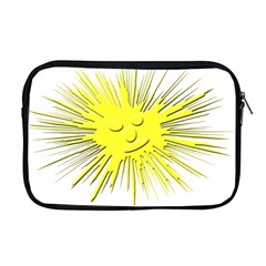 Smilie Sun Emoticon Yellow Cheeky Apple Macbook Pro 17  Zipper Case by HermanTelo