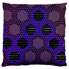 Networking Communication Technology Large Cushion Case (one Side) by HermanTelo