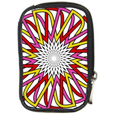 Sun Abstract Mandala Compact Camera Leather Case by HermanTelo