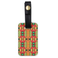 Pattern Orange Green African Luggage Tags (one Side)  by Pakrebo