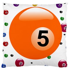 Billiard Ball Ball Game Pink Orange Large Cushion Case (one Side) by HermanTelo