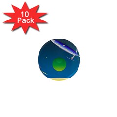 Rocket Spaceship Space 1  Mini Magnet (10 Pack)  by HermanTelo