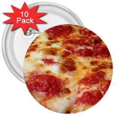 Pizza 3  Buttons (10 Pack)  by TheAmericanDream