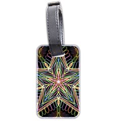 Star Mandala Pattern Design Doodle Luggage Tag (two Sides) by Pakrebo