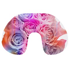 Rose Bouquet Flower Petal Floral Travel Neck Pillow by Pakrebo