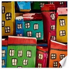 Houses Handmade Cultural Canvas 20  X 20  by Pakrebo