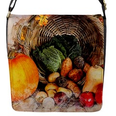 Pumpkin Vegetables Autumn Flap Closure Messenger Bag (s) by Pakrebo