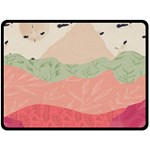 Blush pink landscape Double Sided Fleece Blanket (Large)  80 x60  Blanket Front