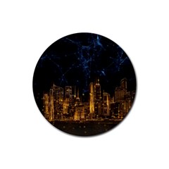 Architecture Buildings City Rubber Coaster (round)  by Pakrebo