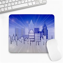 City Architecture Building Skyline Large Mousepads by Pakrebo