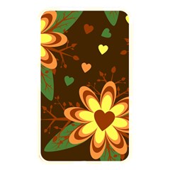 Floral Hearts Brown Green Retro Memory Card Reader (rectangular) by HermanTelo